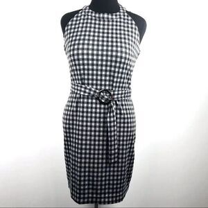 ee:somme Hawthorne Collection Gray and black plaid sleeveless dress - NEW
